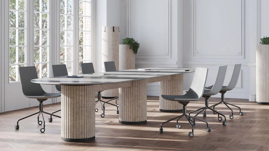 Table de Réunion PARTHOS par Narbutas : L'architecture sculpturale au service de l'acoustique
