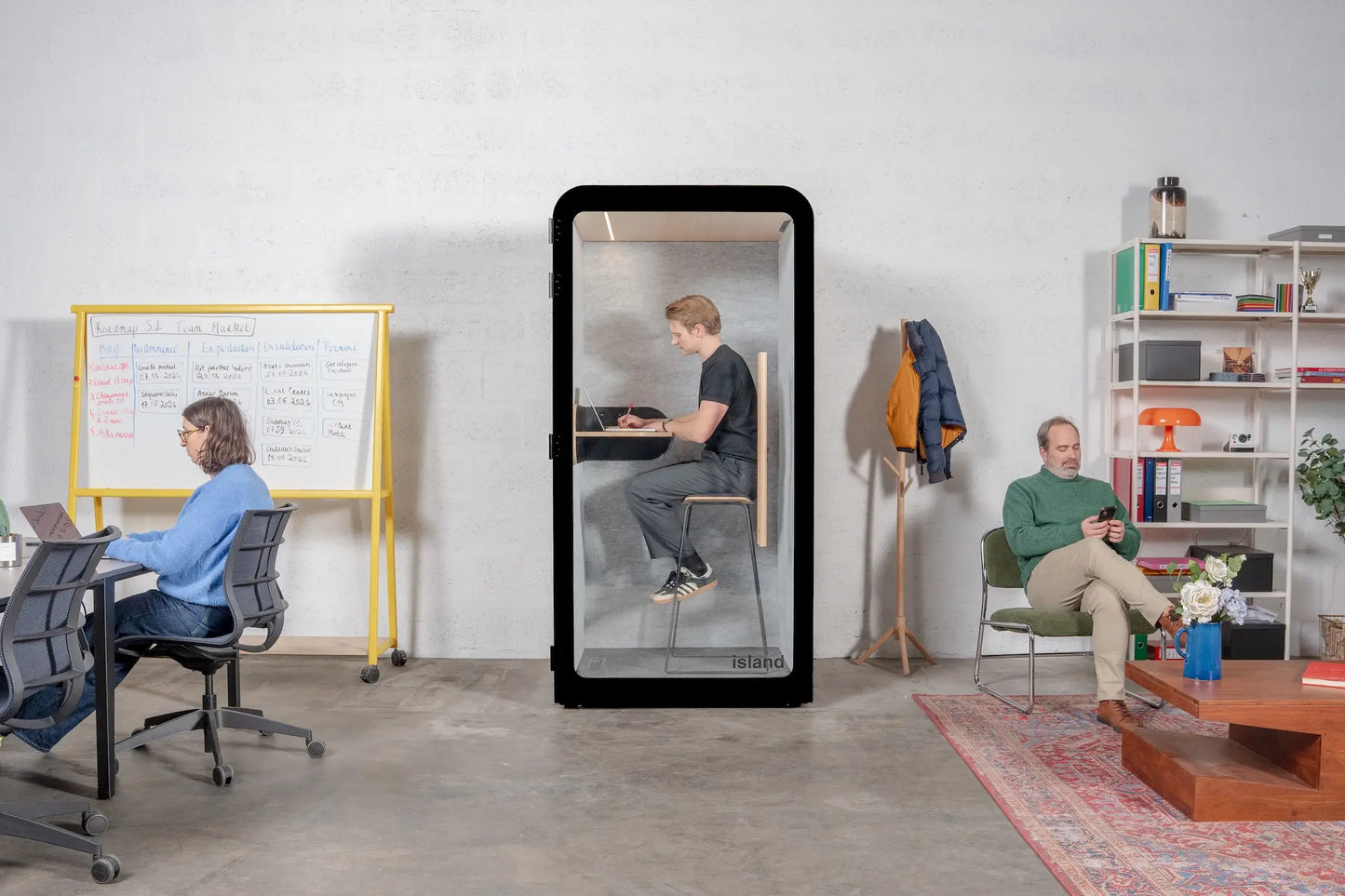 L'Îlot Solo par Workwithisland : La cabine téléphonique de bureau