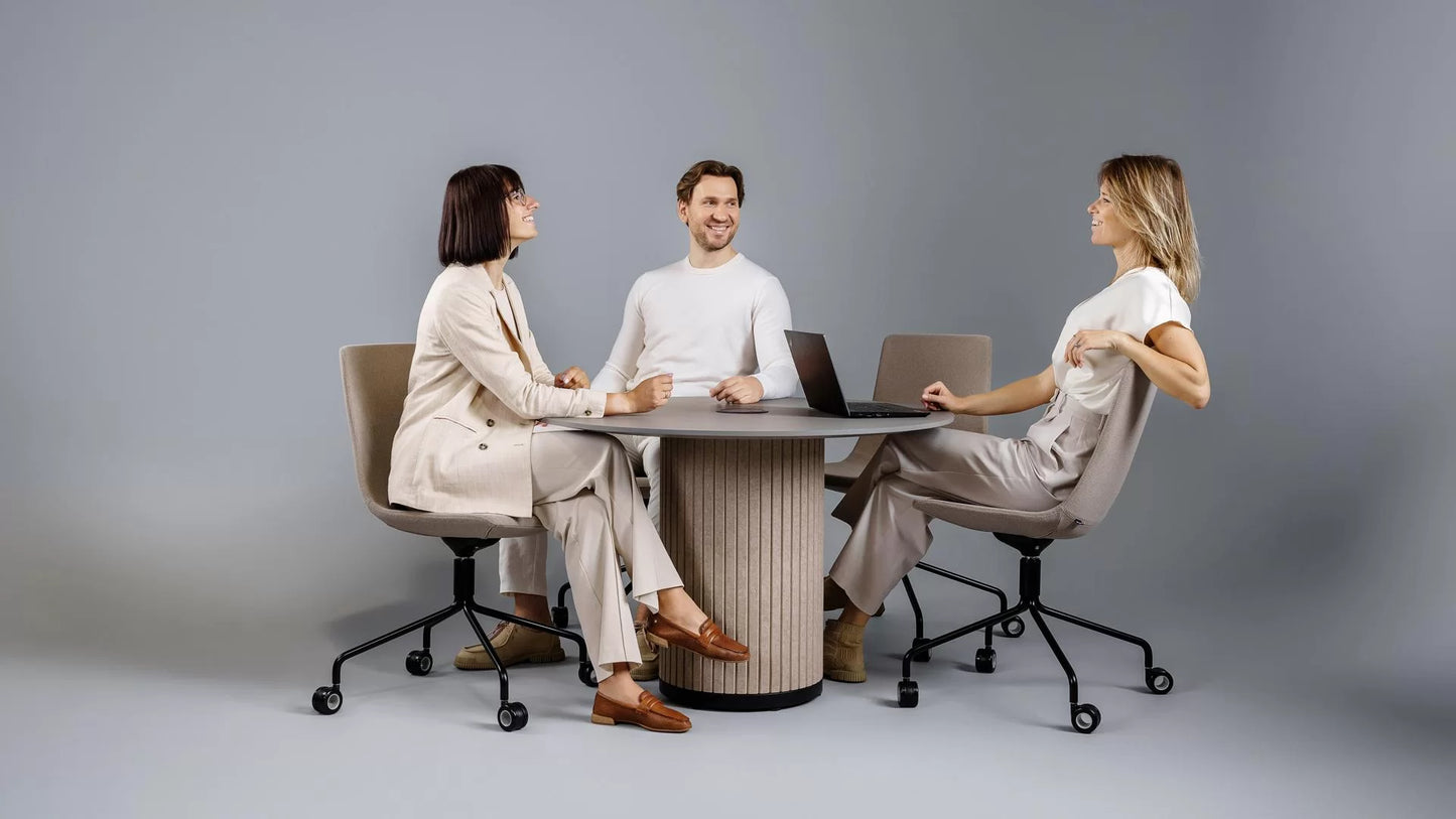Table de Réunion PARTHOS par Narbutas : L'architecture sculpturale au service de l'acoustique