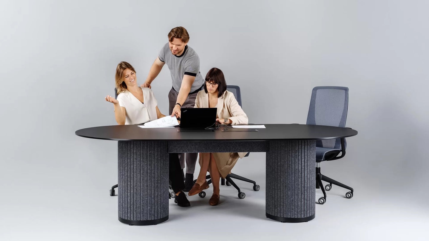 Table de Réunion PARTHOS par Narbutas : L'architecture sculpturale au service de l'acoustique